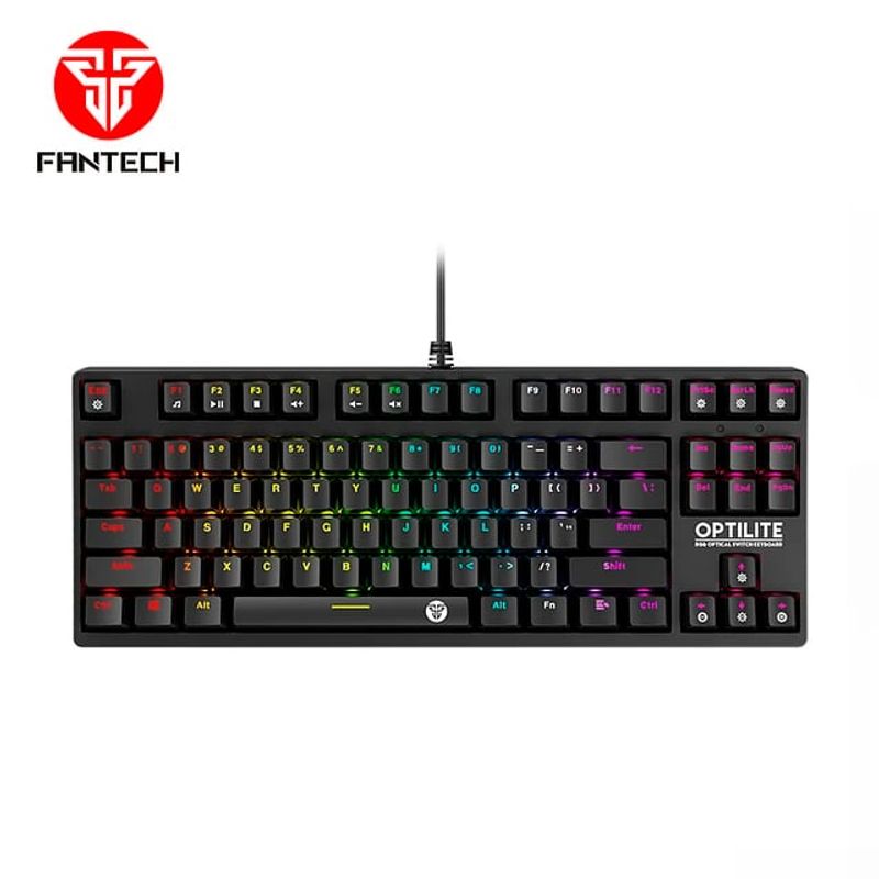 FANTECH - Teclado FANTECH MK872 OPTILITE RGB Blue Switch  USA Negro