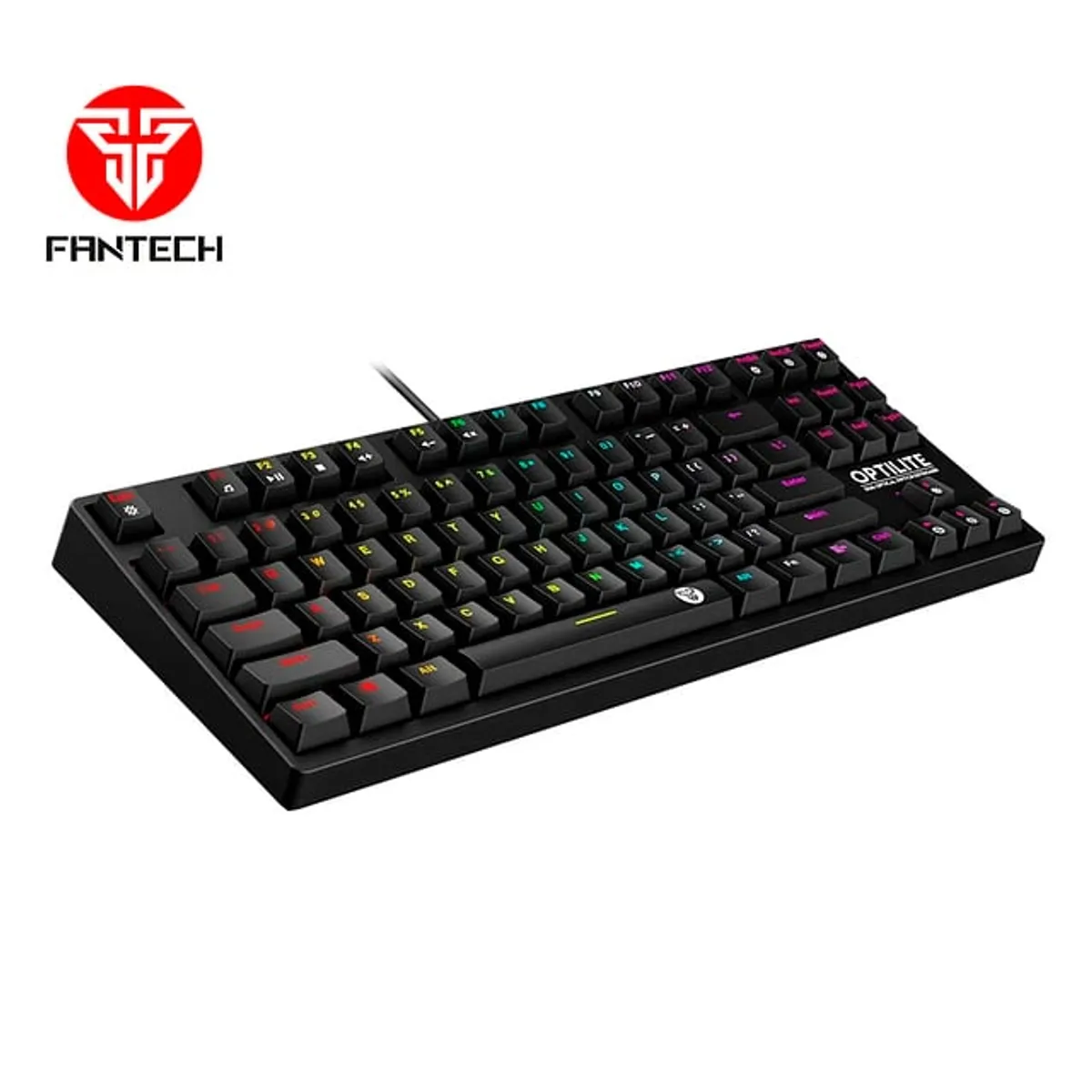 FANTECH - Teclado FANTECH MK872 OPTILITE RGB Blue Switch  USA Negro