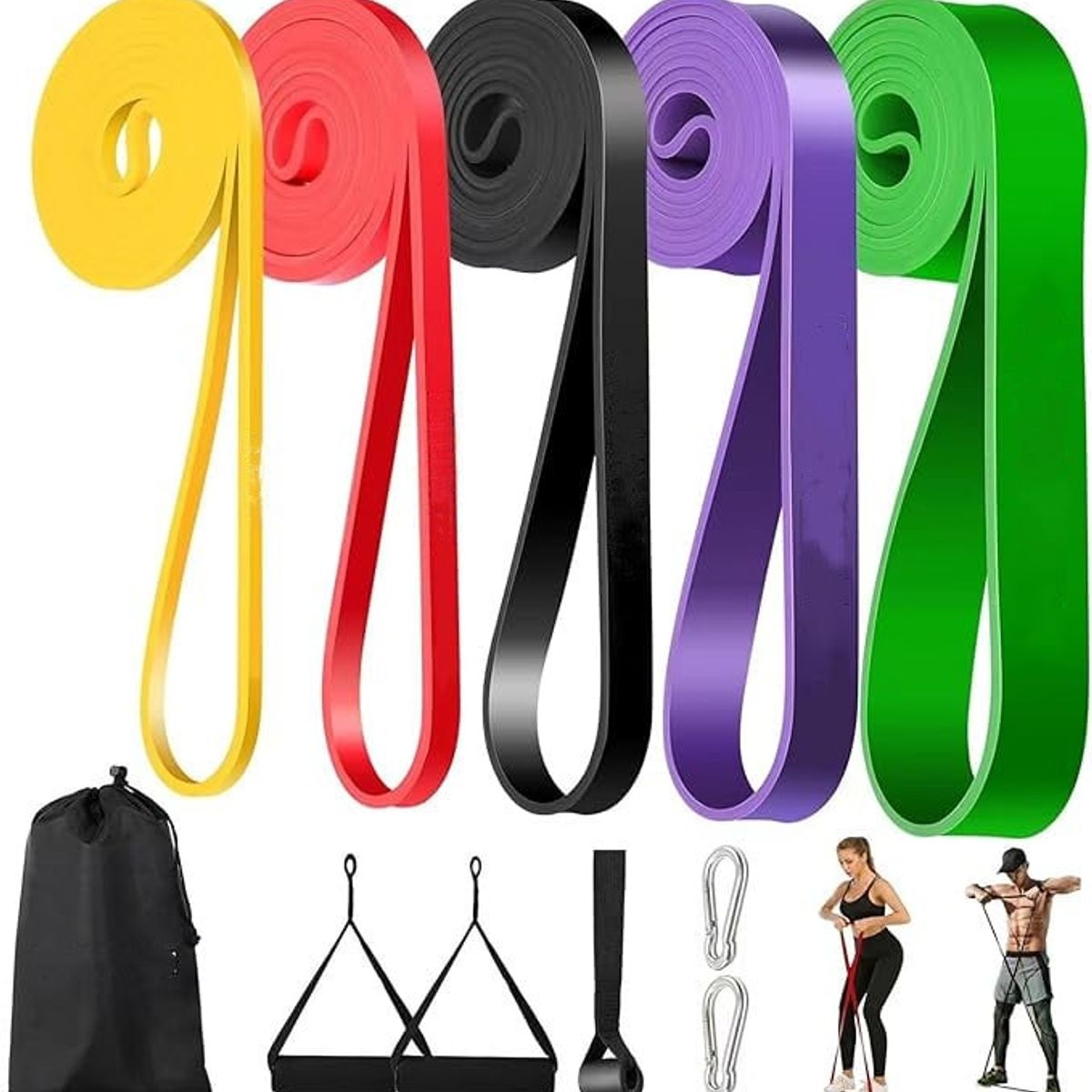 KUANGYE - Ligas Resistencia 5 Bandas Elastica Pull Up Entrena En Casa