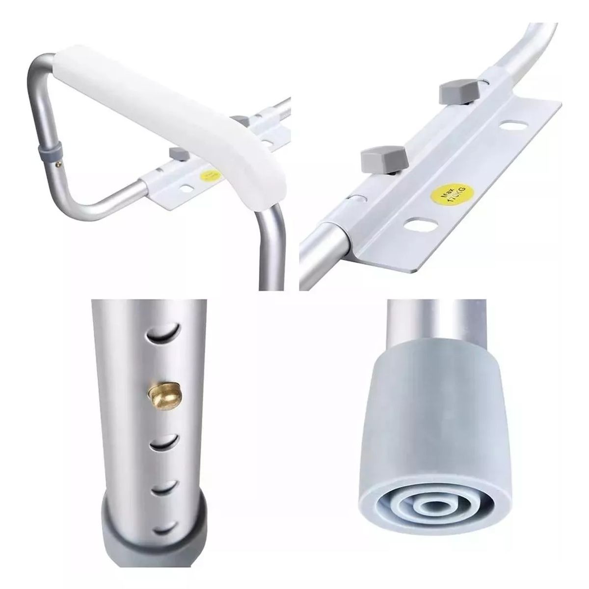 MUNDO MAGIA - Barra Apoyo Marco Seguridad Para Inodoro Baño