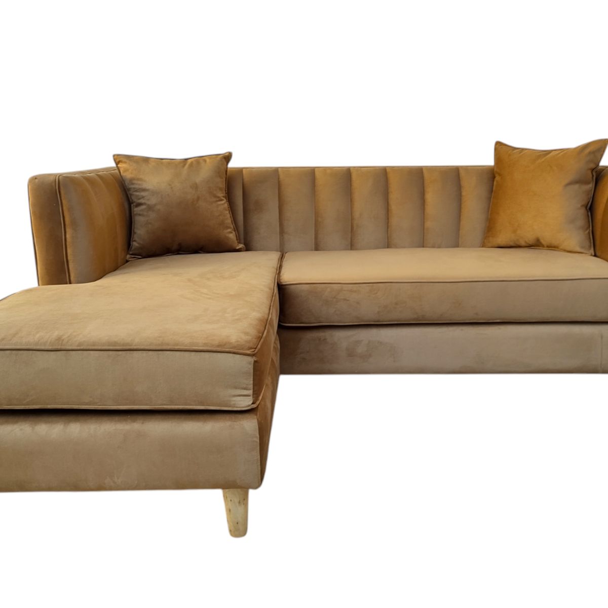 GENERICO - Sofa Seccional 4 Cuerpos Camel Nativo Super Soft