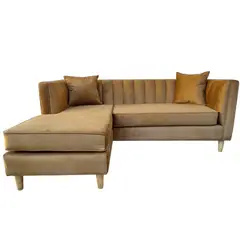 GENERICO - Sofa Seccional 4 Cuerpos Camel Nativo Super Soft