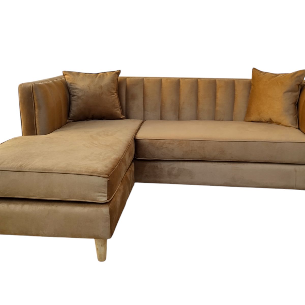 GENERICO - Sofa Seccional 4 Cuerpos Camel Nativo Super Soft