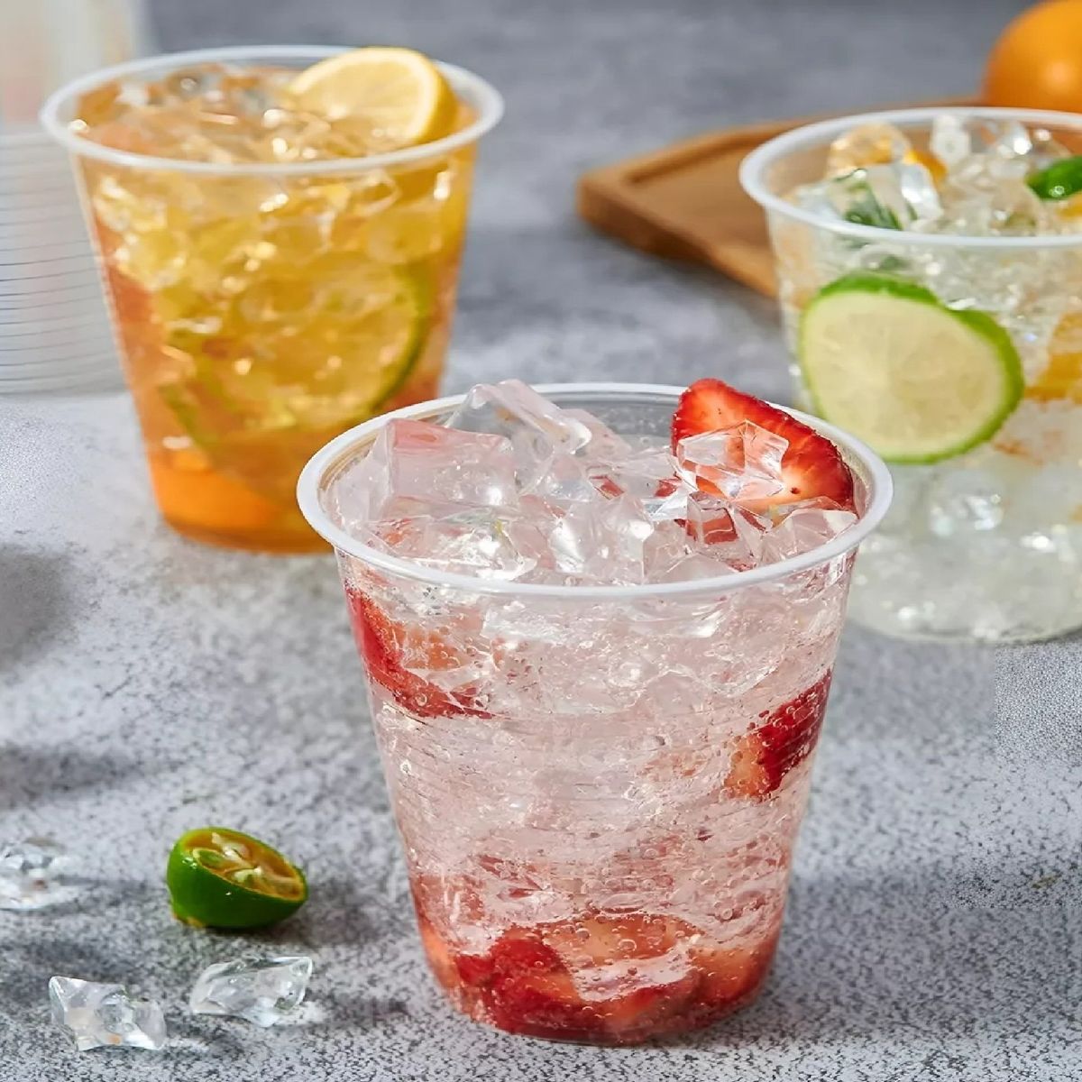 PASTELERIUSCL - X100 Vasos Plasticos Desechables Vasos Plasticos Vaso Vasos Desechables Para Bebidas Plásticos  200ml