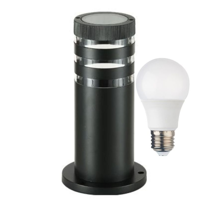 WANT - Foco Farol Led De Piso Porta Ampolleta E27 30cm
