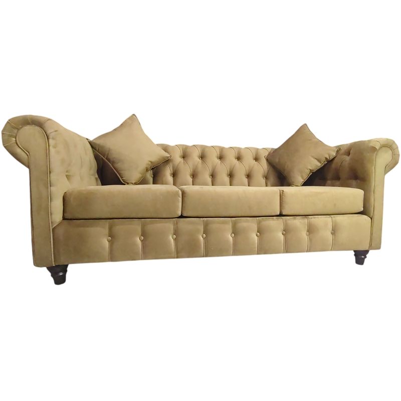 GENERICO - Sofa 3 Cuerpos Chesterfield Camel Super Soft
