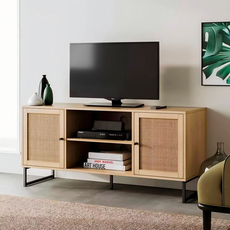 GENERICO - Rack de TV o Buffet Rattan Rustico Dos Puertas