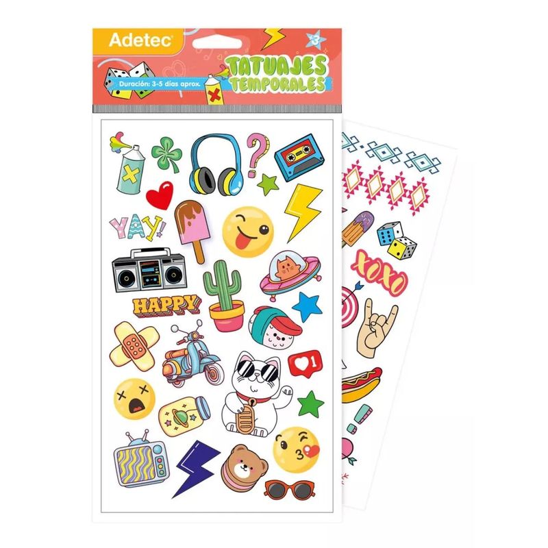 ADETEC - Tatuajes Temporales Infantil Niños Y Niñas Duración +3-5 D