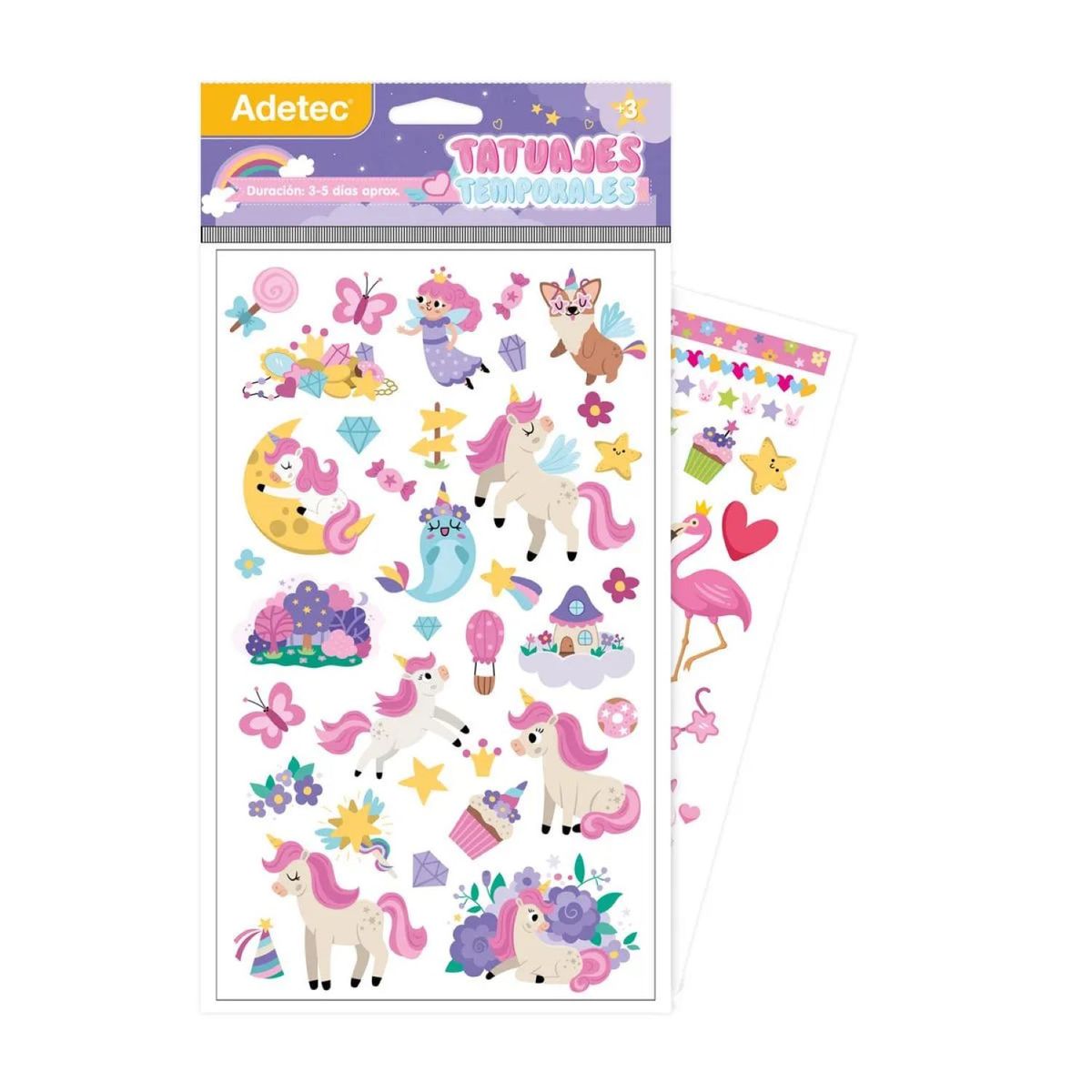 ADETEC - Tatuajes Temporales Infantiles Niñas Duración +3-5 Días