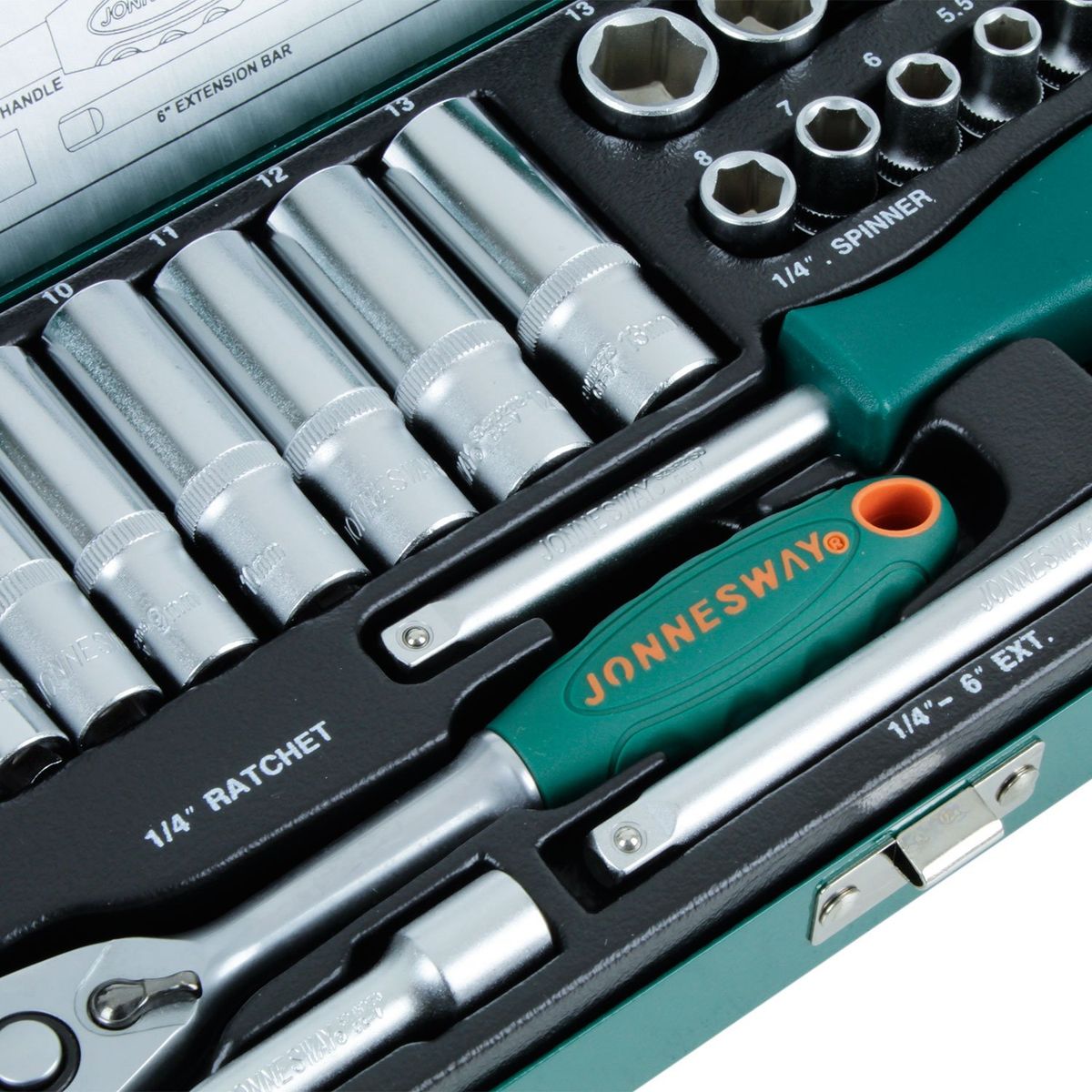 JONNESWAY - Juego Dados 1-4 25pcs Metrico Jonnesway