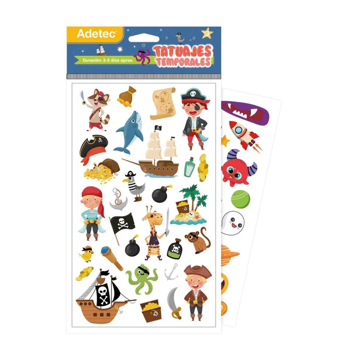 ADETEC - Tatuajes Temporales Infantiles Niños Duración +3-5 Días