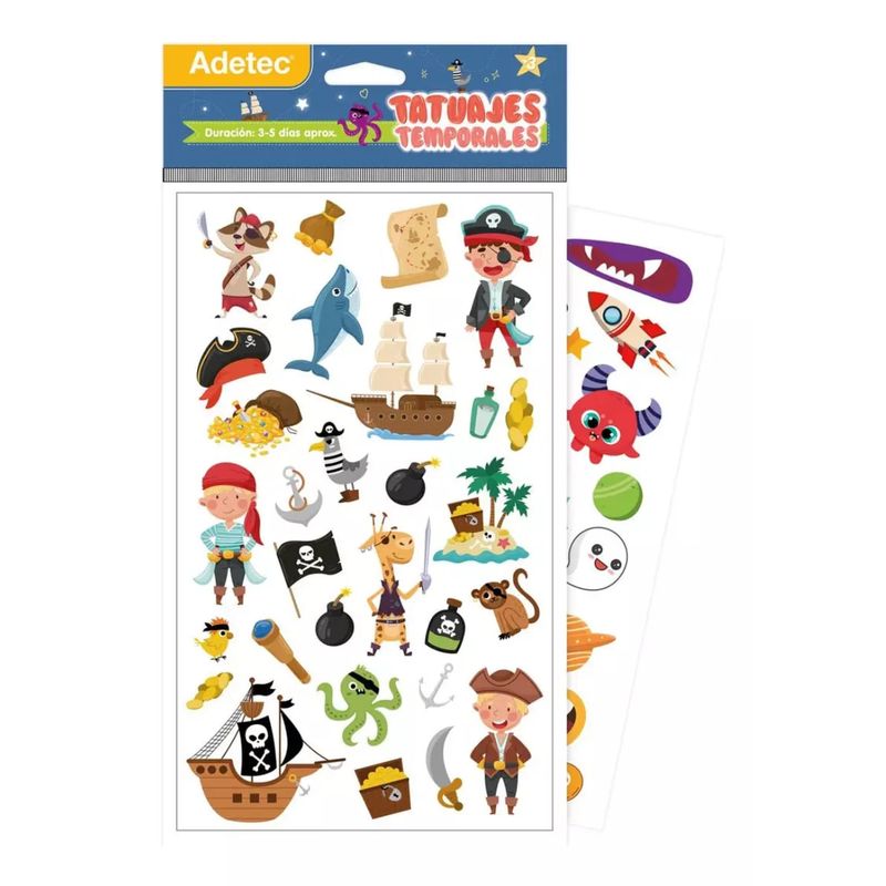 ADETEC - Tatuajes Temporales Infantil Niños Y Niñas Duración +3-5 D