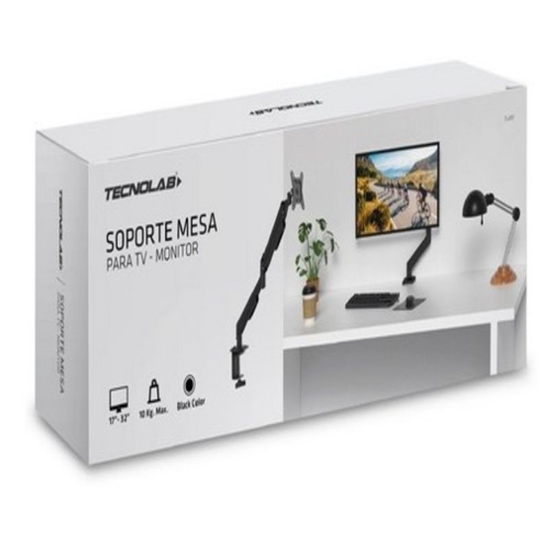 TECNOLAB - Soporte Tv De 17 A 32 Pulgadas Montaje En Mesa