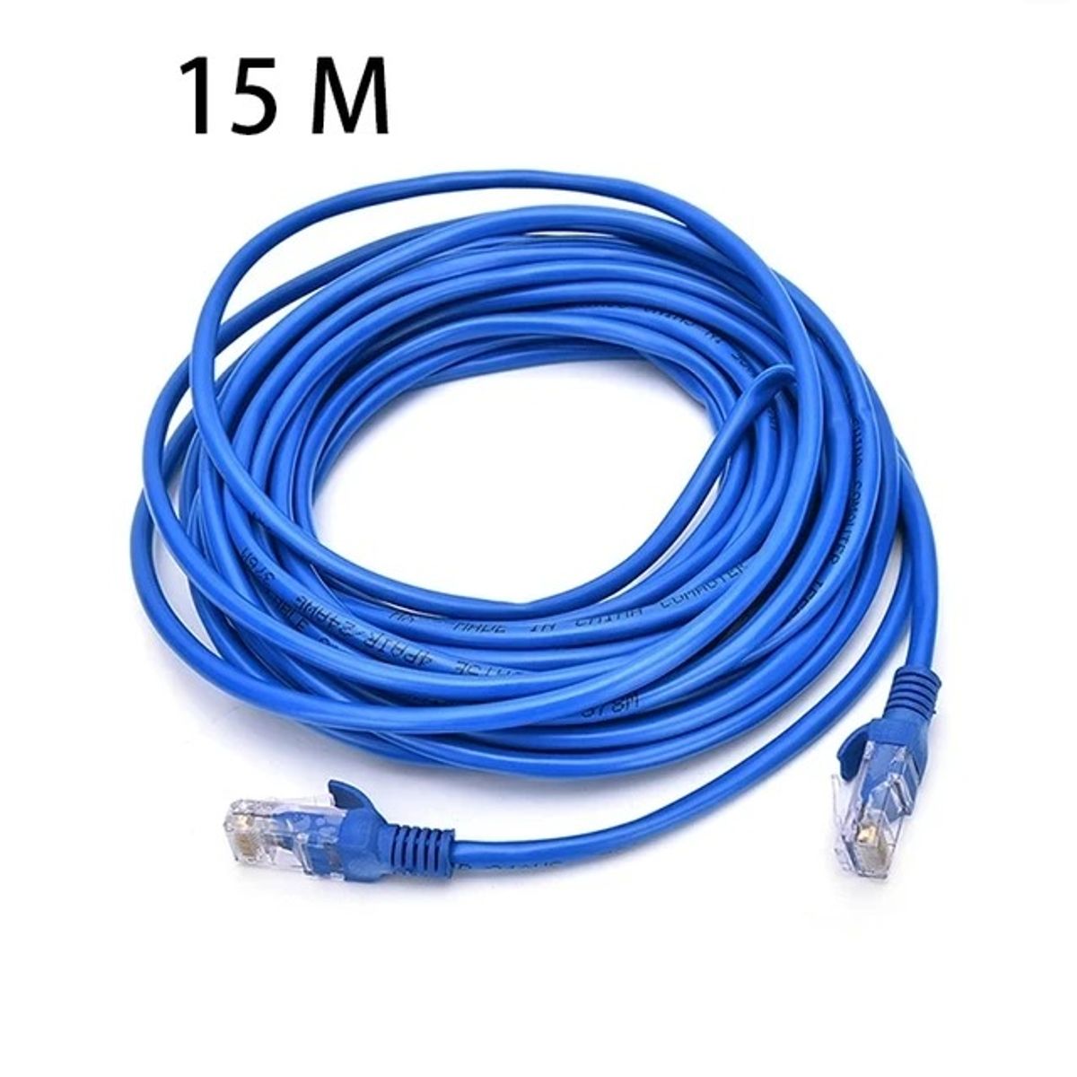 GENERICO - Cable de Red Alta velocidad 15 mt Cat6E Cable LAN Internet RJ45