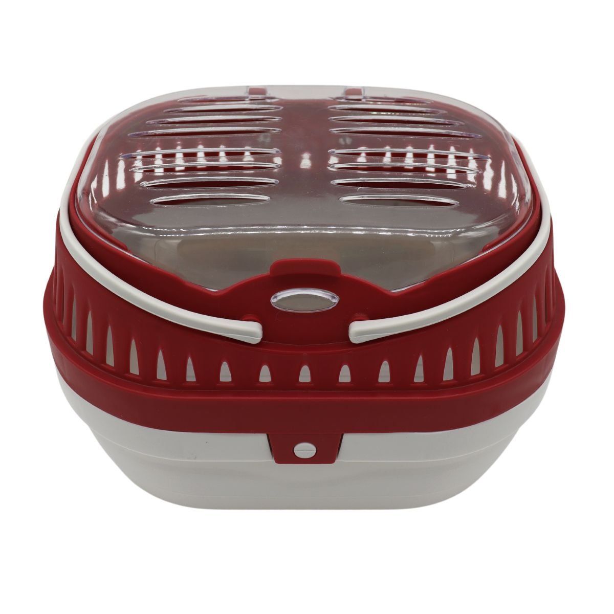 GENERICO - Transportador Mediano Hámsteres Jerbos Vino Tinto con Beige