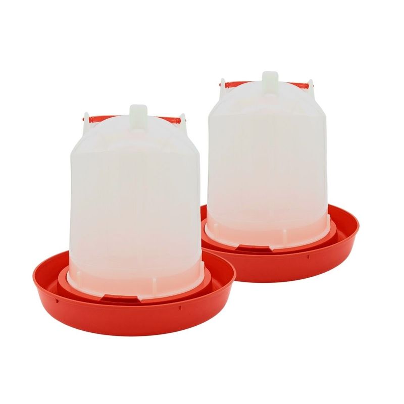 GENERICO - Pack de 2 Bebederos de 10 L para Gallinas y Aves de Corral