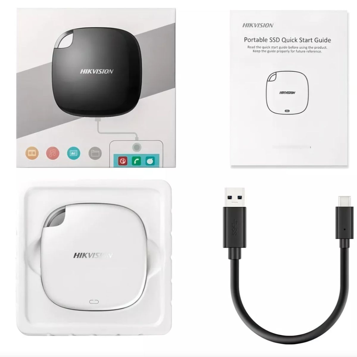 HIKVISION - Disco Ssd Externo 512gb Usb-c Hs-essd-t100i Hikvision