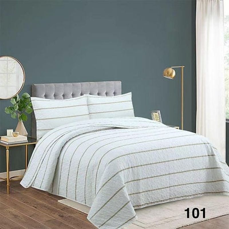 GENERICO - cubrecamas quilt verano liso 2p diseño