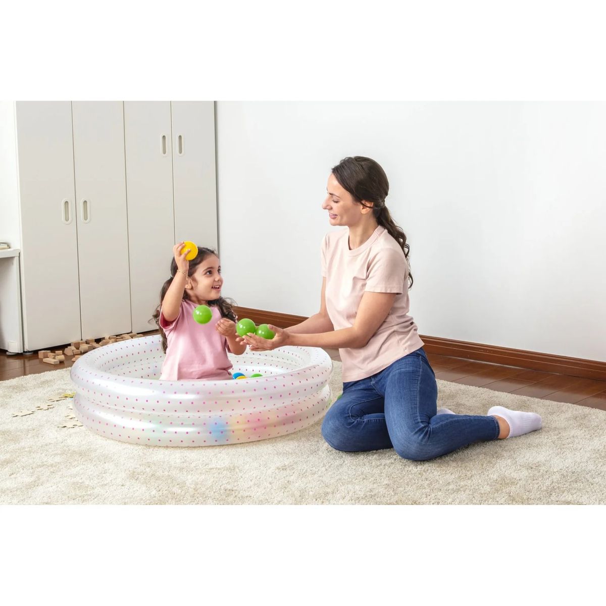 BESTWAY - Set Piscina Inflable con Pelotas 91X20 Cm Bestway