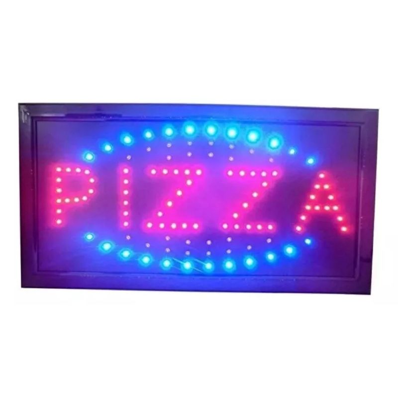 GENERICO - Letrero Led Luminoso Comerciales Texto Pizza 48x25cm