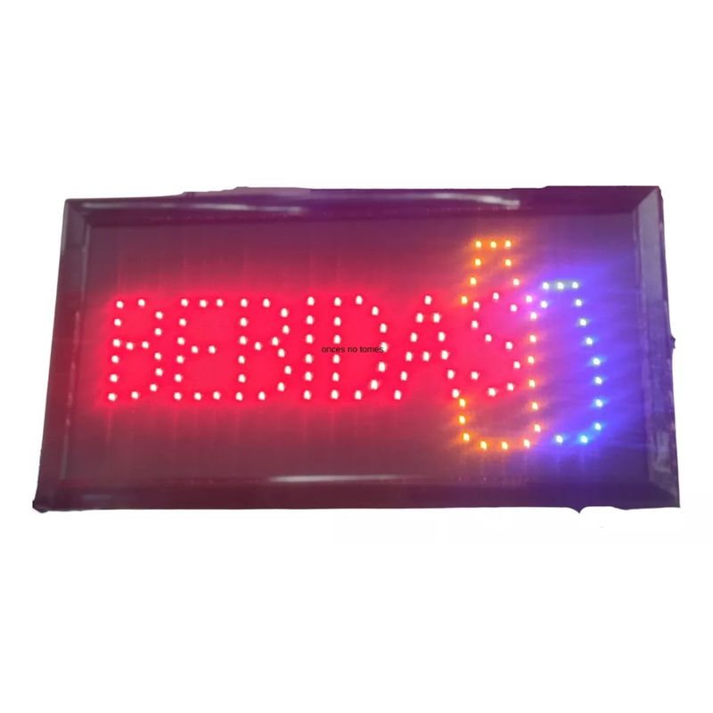 GENERICO - Letreros Led Luminosos Comerciales Texto Bebida 48x25cm