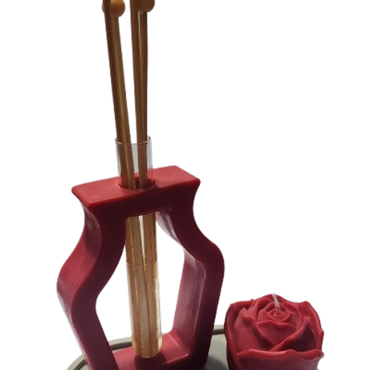 SCENTS CHILE - SET MIKADO JARRON, 50 ML AROMA CAFE CHOCOLATE + VELA CAPULLO.-