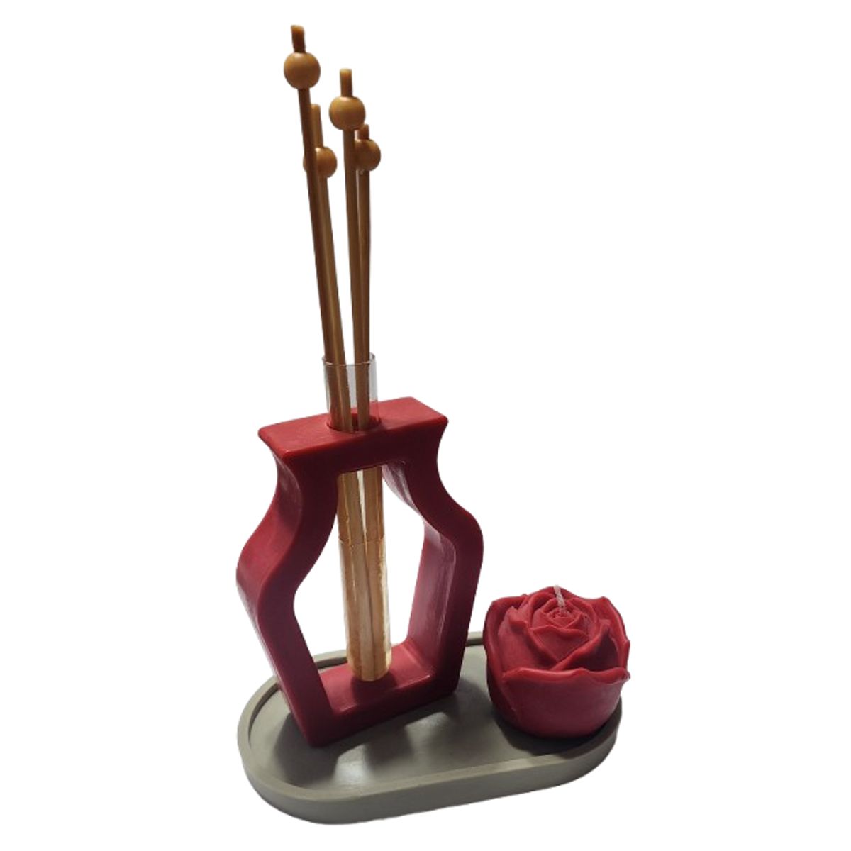 SCENTS CHILE - SET MIKADO JARRON, 50 ML AROMA CAFE CHOCOLATE + VELA CAPULLO.-