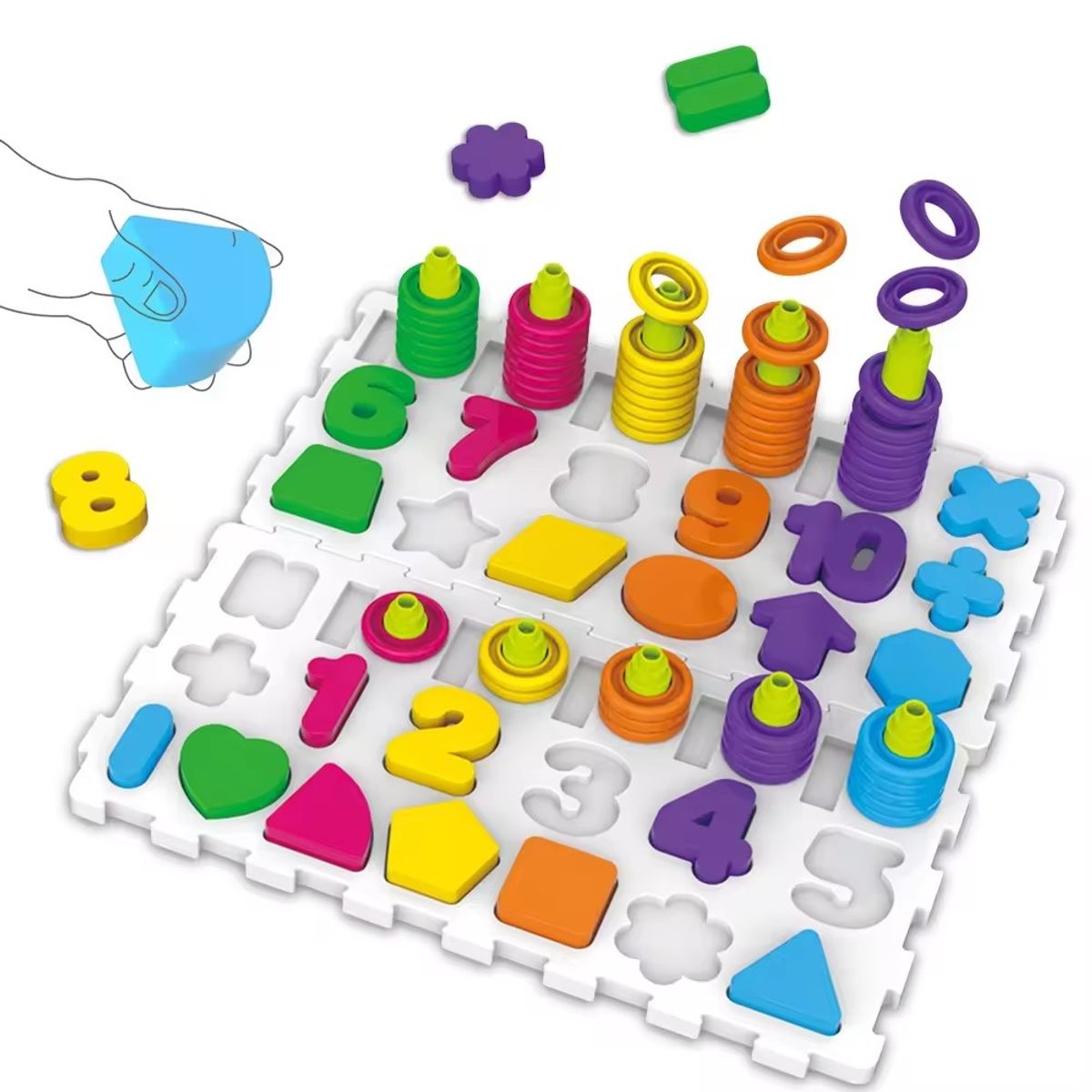 OEM - Tablero Educativo Figuras Letras y Números 139pcs