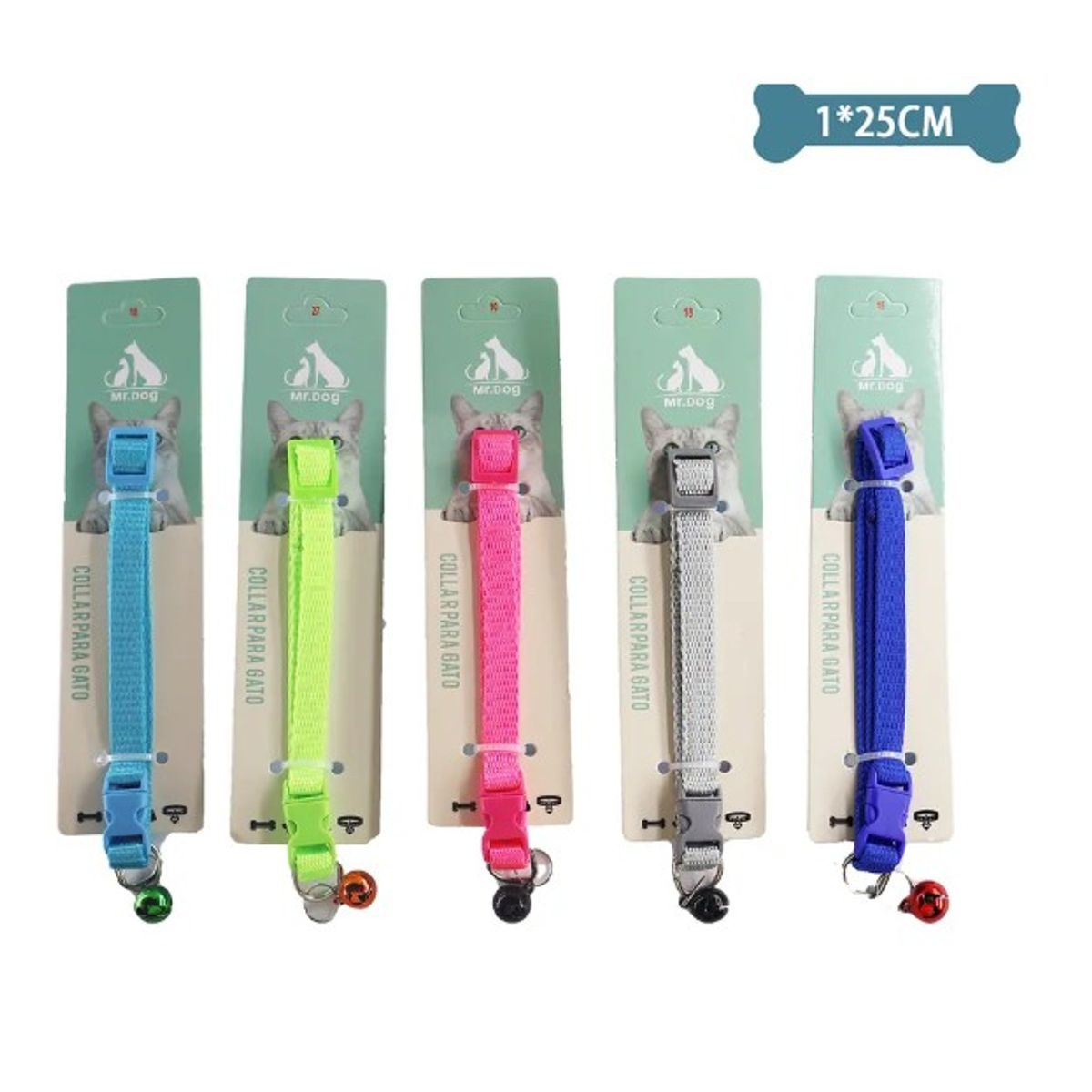 GENERICO - Collar Para Gato Color Aleatorio 10Cm25Cm