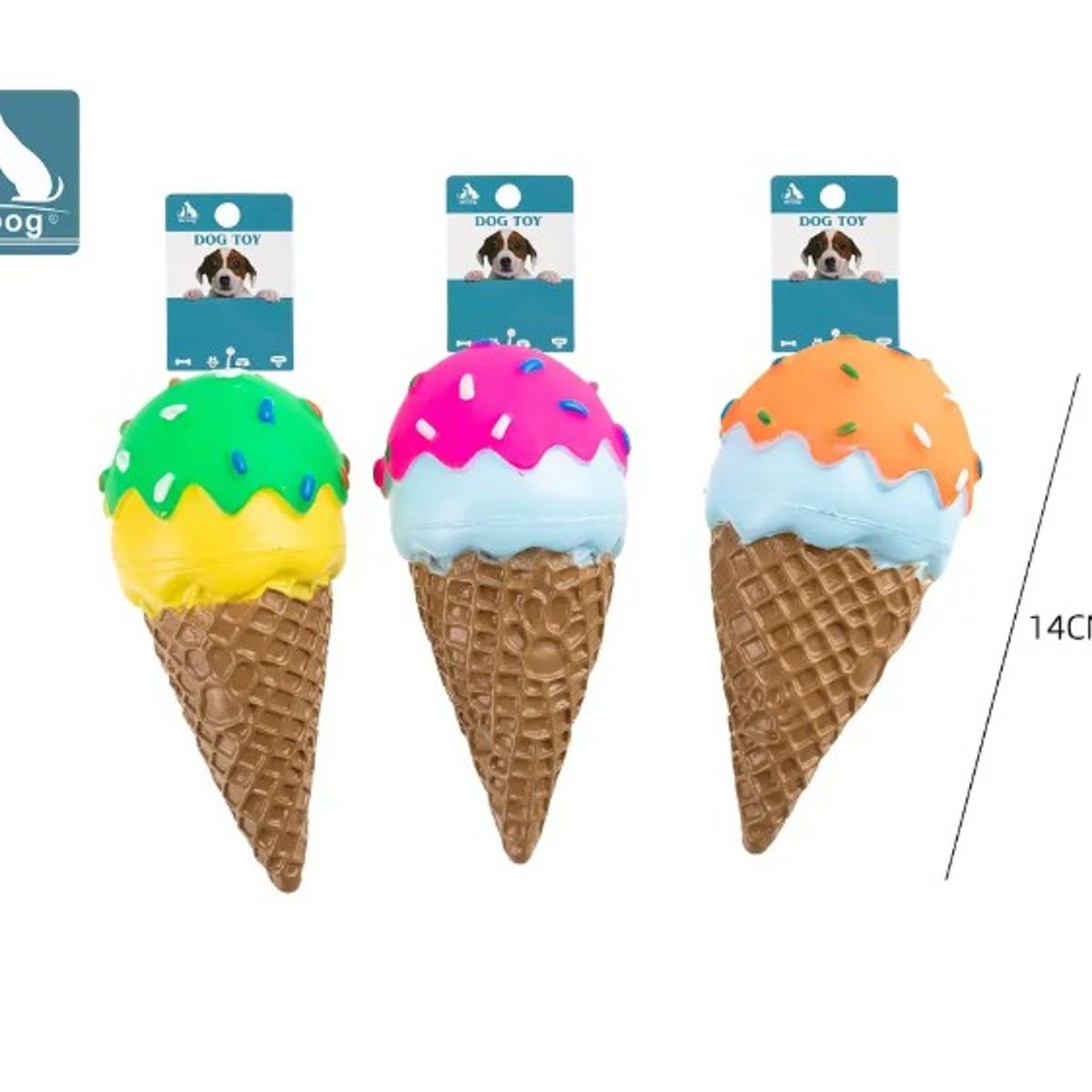 GENERICO - Juguete De Helado Para Perro 14Cm Color Aleatorio