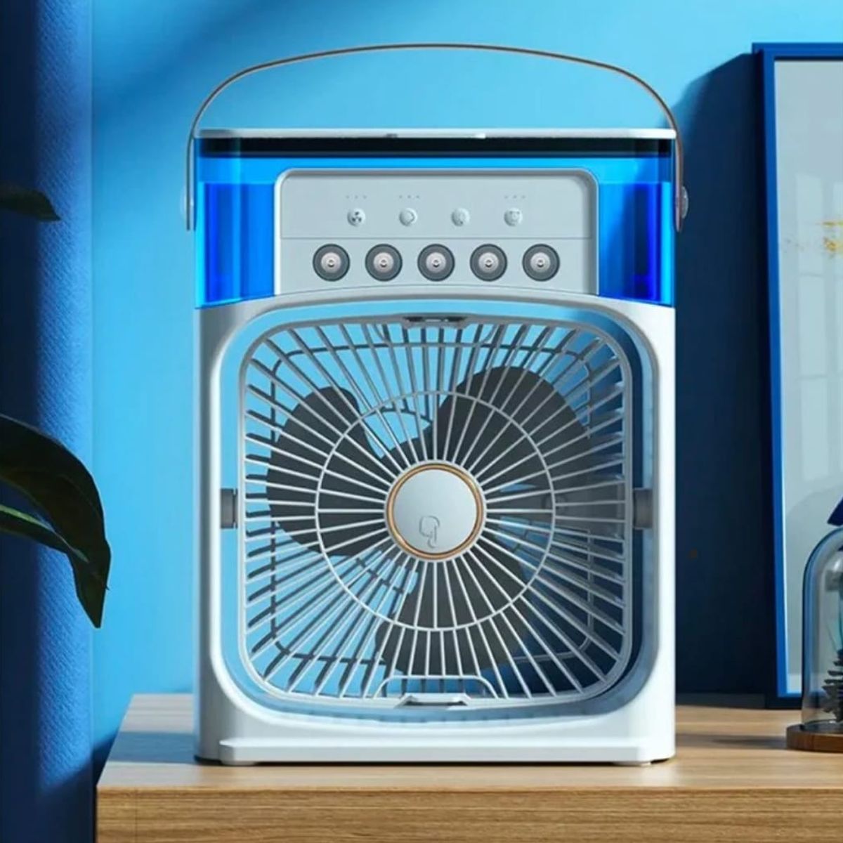 GENERICO - Mini Ventilador Enfriador Portatil Aire Humidificador Aroma Blanco