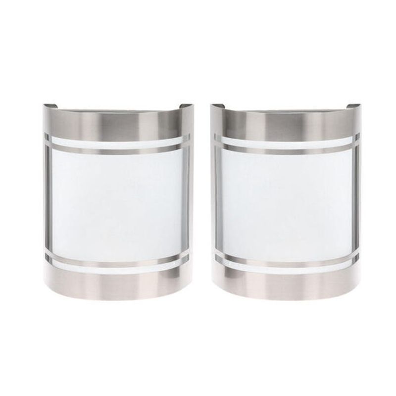 EGLO - Packx2 Aplique Exterior Rosada-E Acero E27 2x40w Ip44 Cod206339M