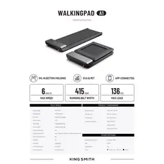KINGSMITH - Caminadora Walkingpad A1 Pro Open Box