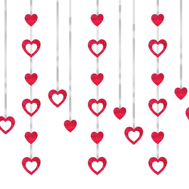 GENERICO - DECORACION COLGANTE CORAZON ROJO X40 PCS X1 UNI