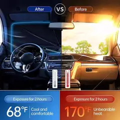 GENERICO - Quitasol Parasol Parabrisas Auto Tipo Sombrilla Cubre Sol