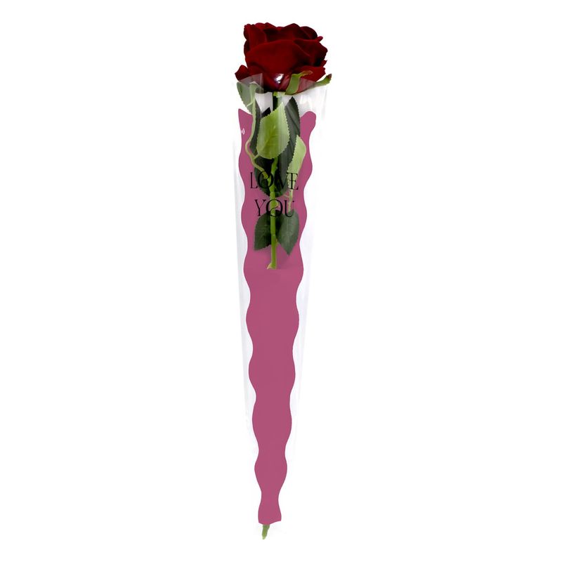 GENERICO - ENVOLTORIO ROSAS LOVE YOU FUCSIA X50UNI