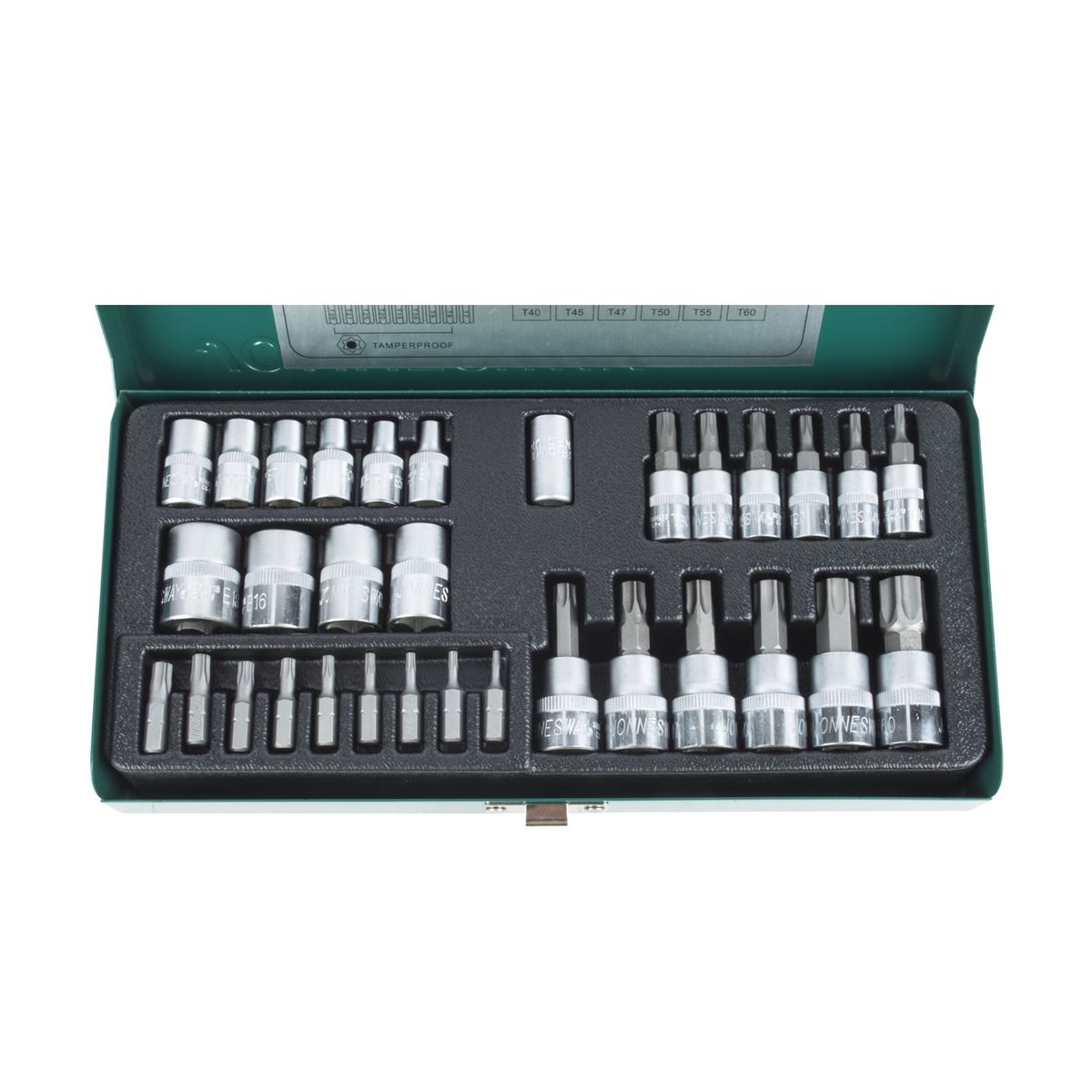 JONNESWAY - Juego Dados Y Puntas Torx 32 Piezas Jonnesway