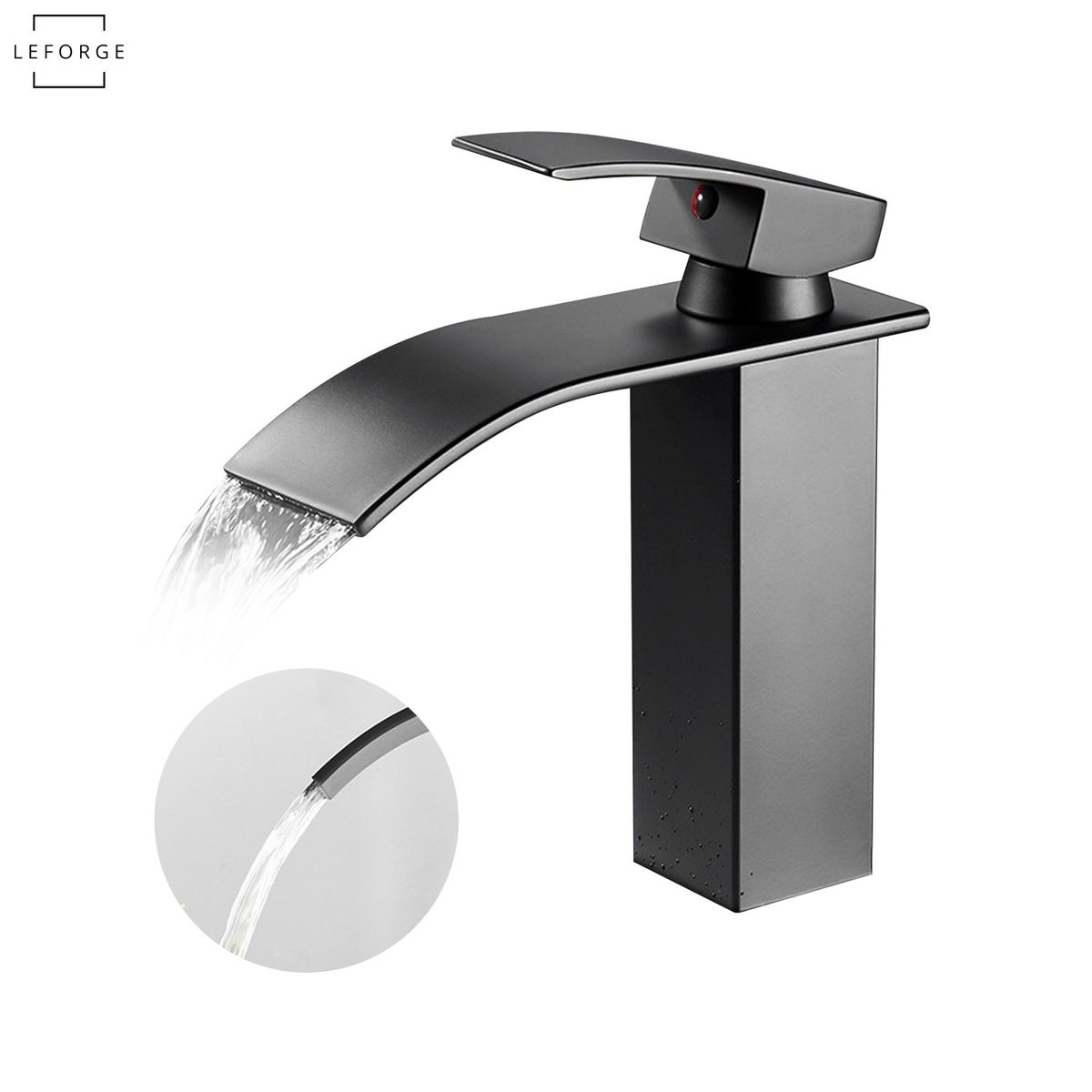 LEFORGE - Llave Monomando Lavamanos Grifería Baño Cascada Acero Inoxidable 304