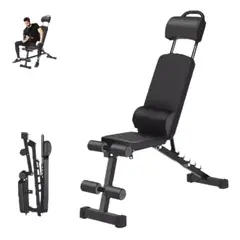 MUNDO MAGIA - Press Banca Abdominal Reclinable Multiuso Ajustable Plegable