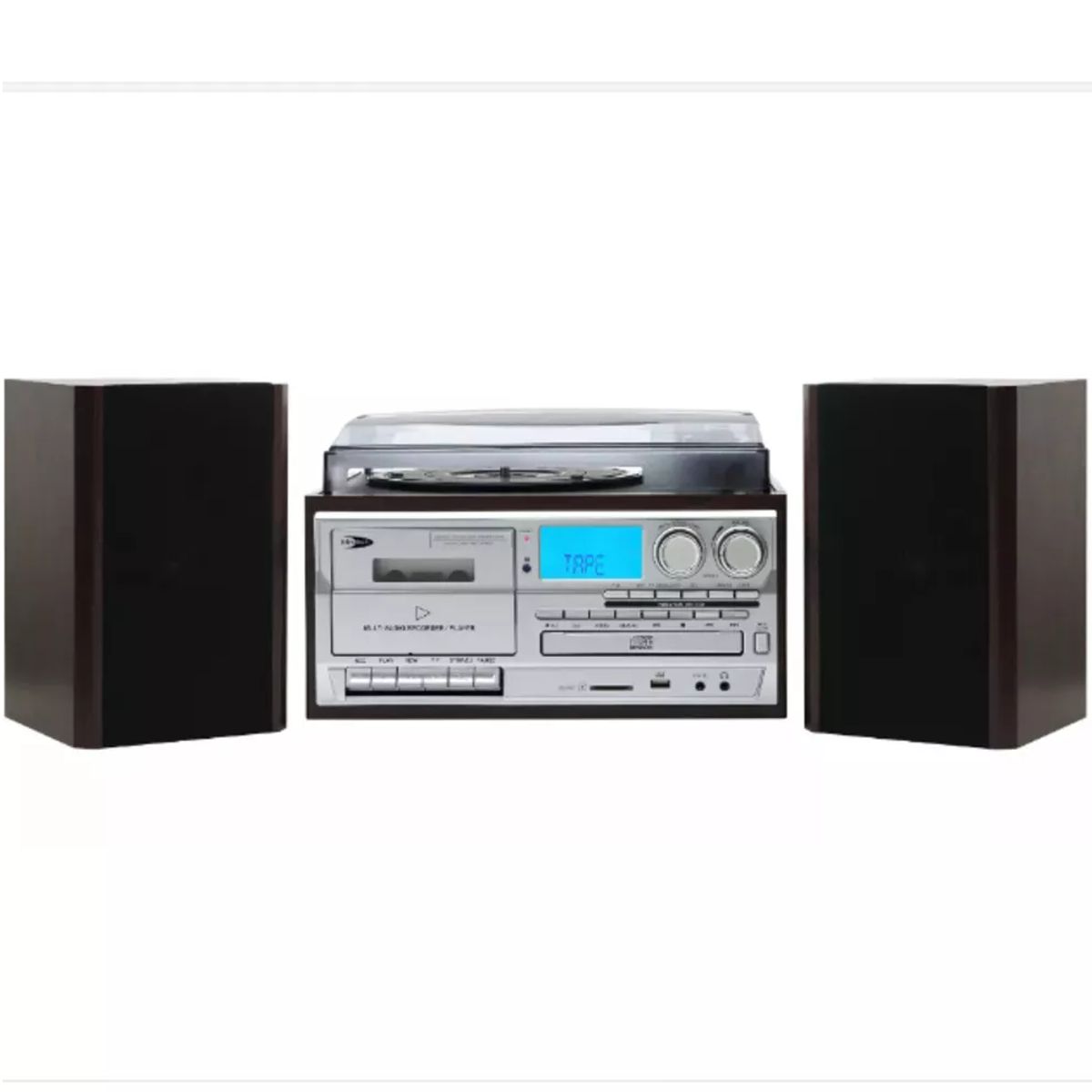 MUNDO MAGIA - Tornamesa Bluetooth Con Cd Y Cassette + Parlantes Externos