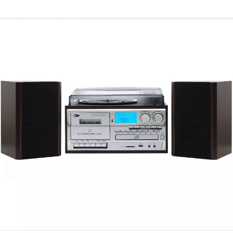 MUNDO MAGIA - Tornamesa Bluetooth Con Cd Y Cassette + Parlantes Externos