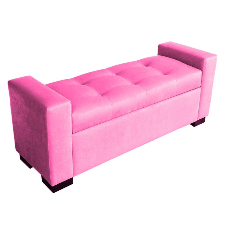 GENERICO - Banqueta Baúl Meyer Color Rosado