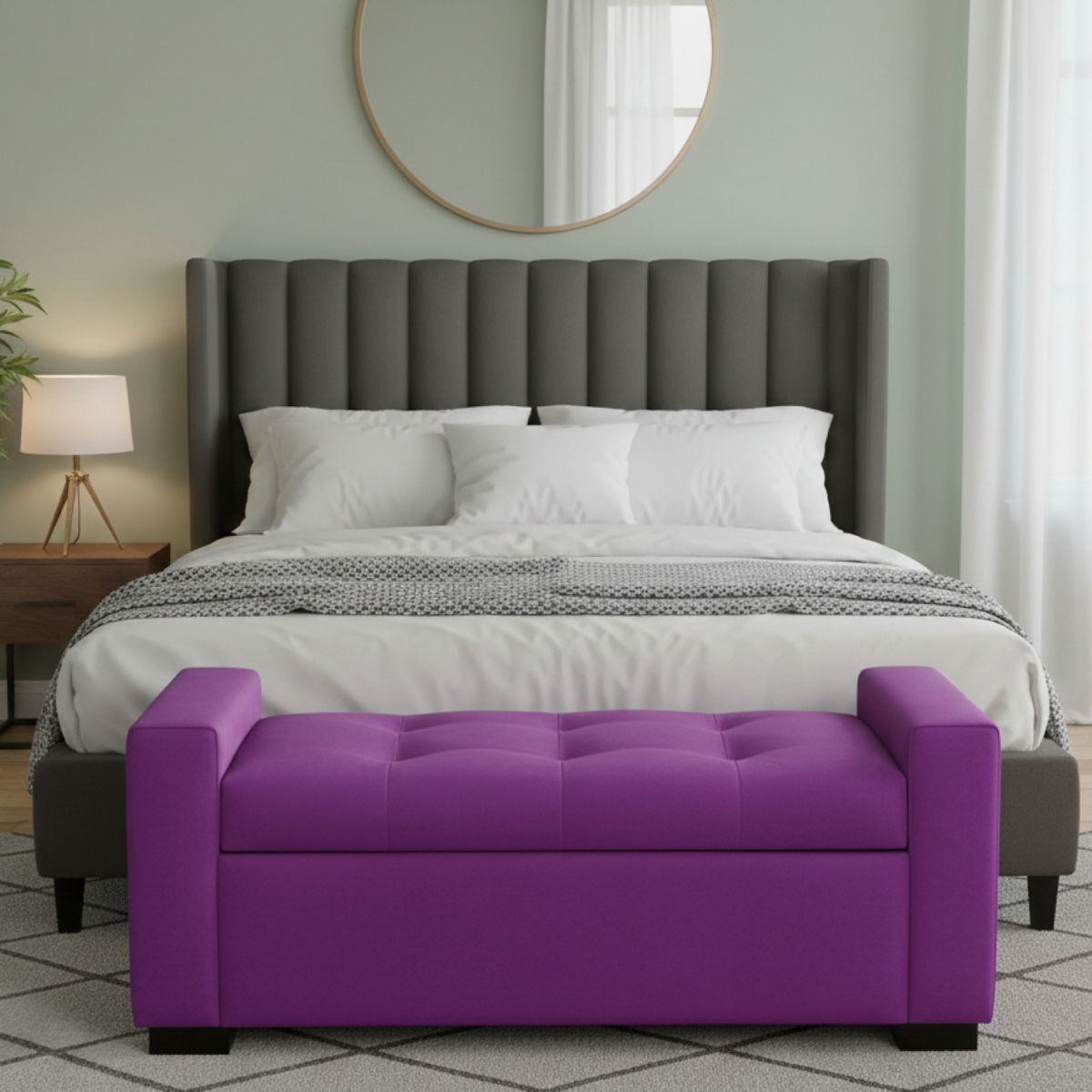 GENERICO - Banqueta Baúl Meyer Color Morado