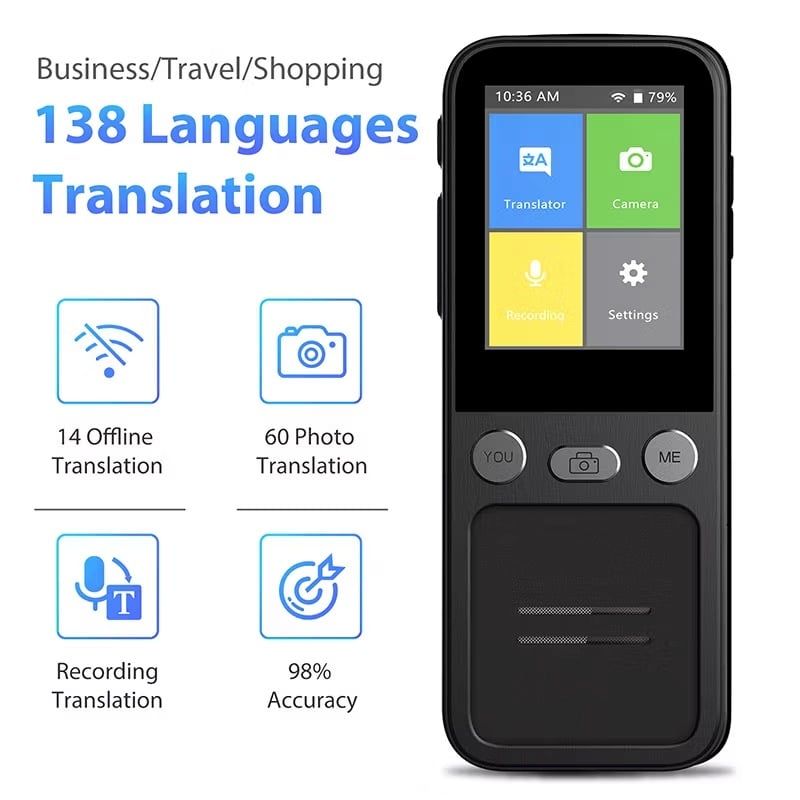 SUNNYLIFE - Inteligente Traductor Simultáneo Para 137 Idiomas (Modelo T10 V2)