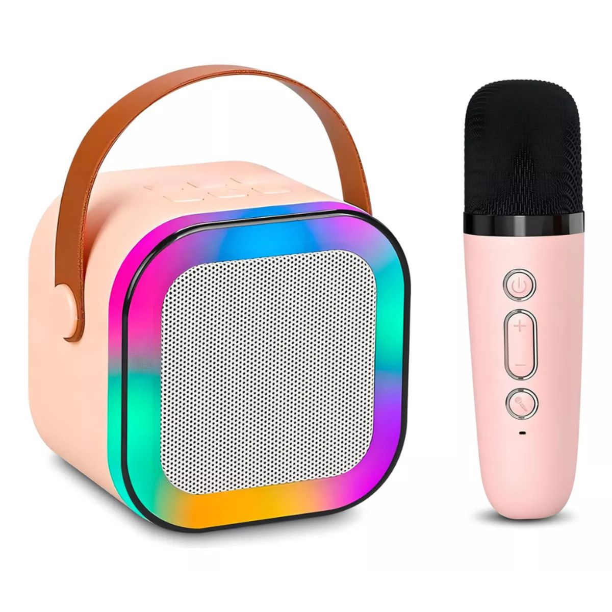 GENERICO - Parlante Bluetooth Karaoke Portatil Rgb Con Microfono