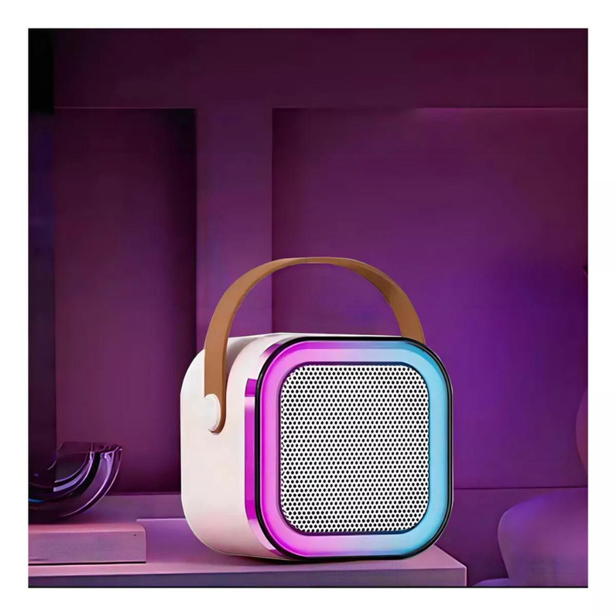 GENERICO - Parlante Bluetooth Karaoke Portatil Rgb Con Microfono