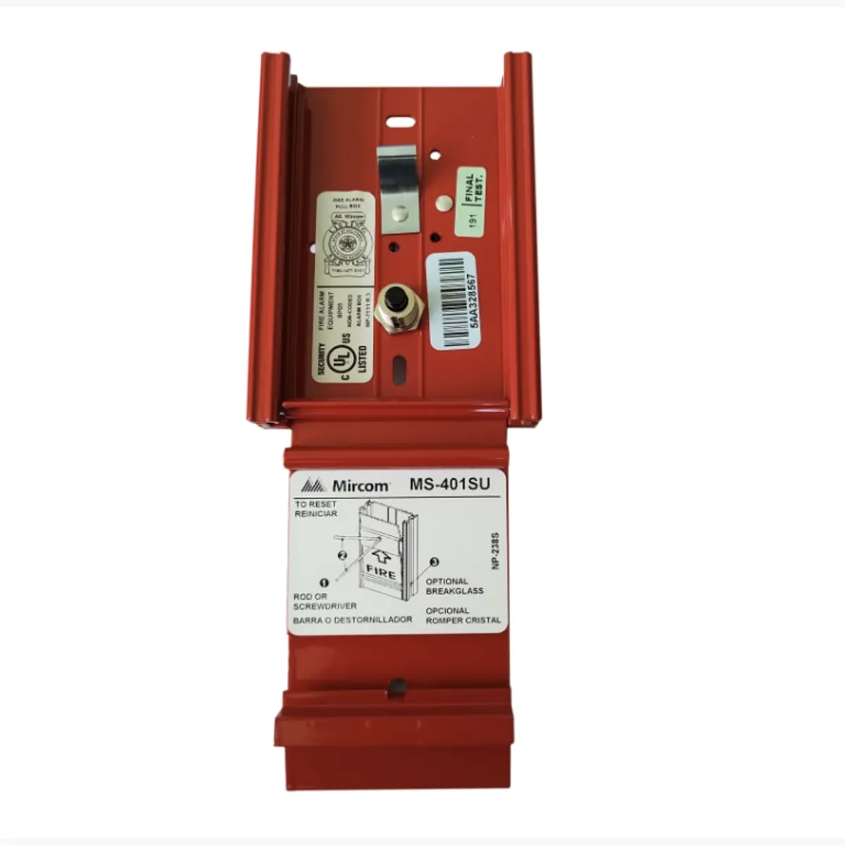 GENERICO - Palanca Manual Convencional MS-401SU Mircom Sistema Incendio