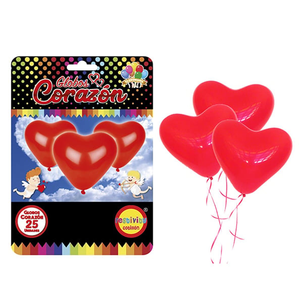 GENERICO - GLOBO CORAZON X25 UNI
