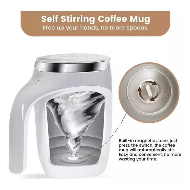 GENERICO - Taza Mezcladora Eléctrica Con Agitación Automática