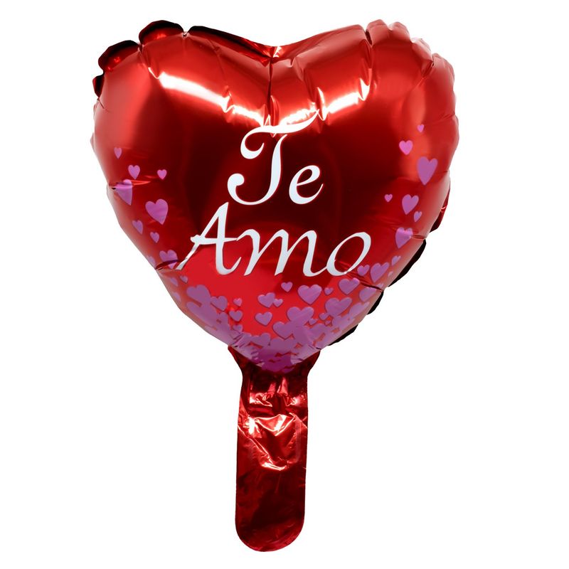 GENERICO - GLOBO METALICO 10 TE AMO CORAZONES X50UNI